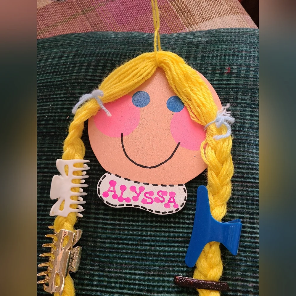 Handmade Braided Hair Clip Holder, WFew Clips. ALYSSA, Could Be Painted Over